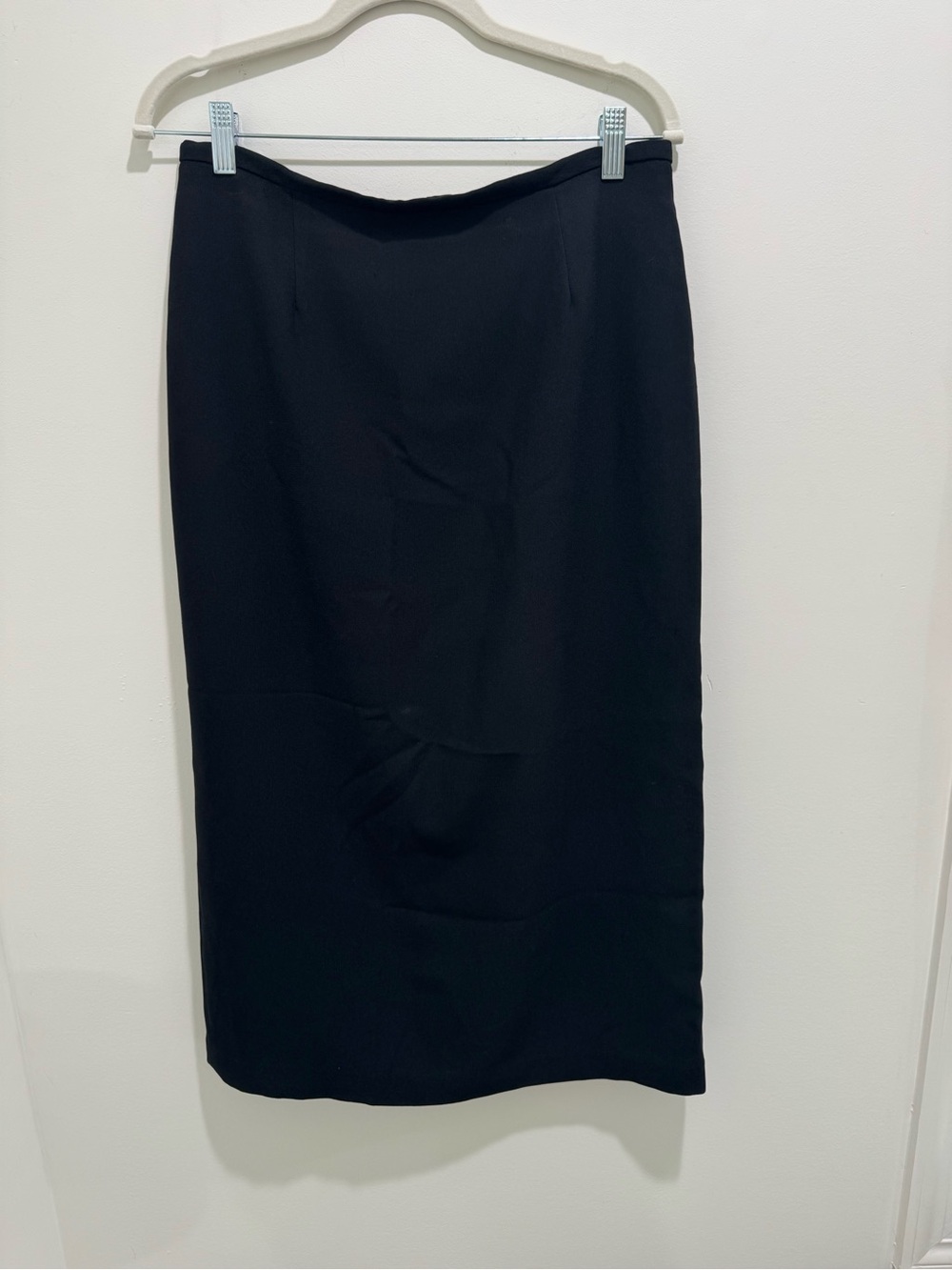 Vintage Peter Nygård Collection Black Triacetate Midi Pencil Skirt Women’s 10‎